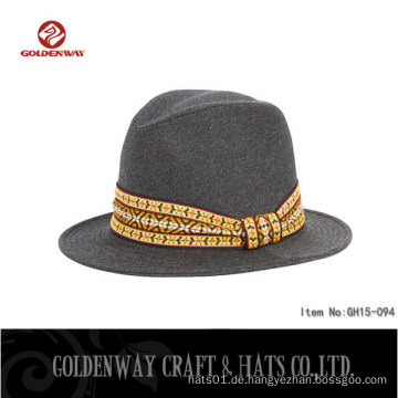 2016 Gentlemen Damen Polyester Fedora Bowknot Pflaume Winterhut